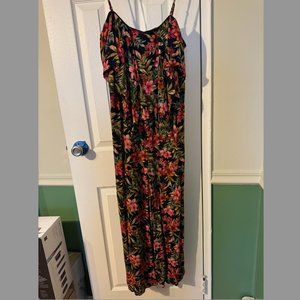 American Eagle Tie Front Tropical Jumpsuit 🌸 Size XL